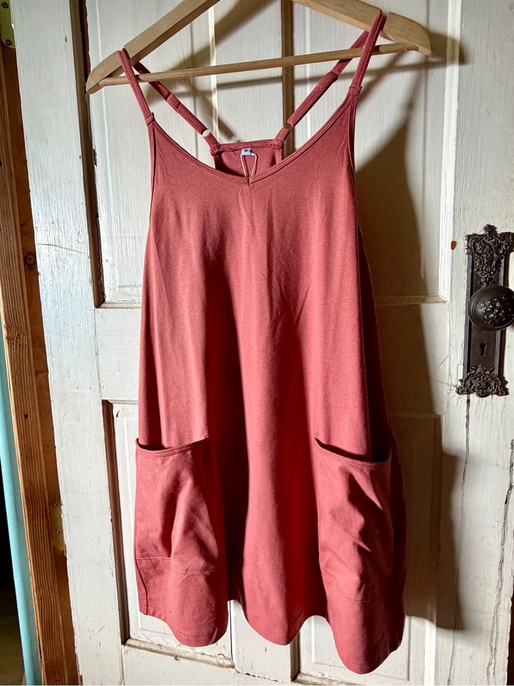 NWT Anrabess Coral Tank Racerback Strappy Mini Dress with Pockets